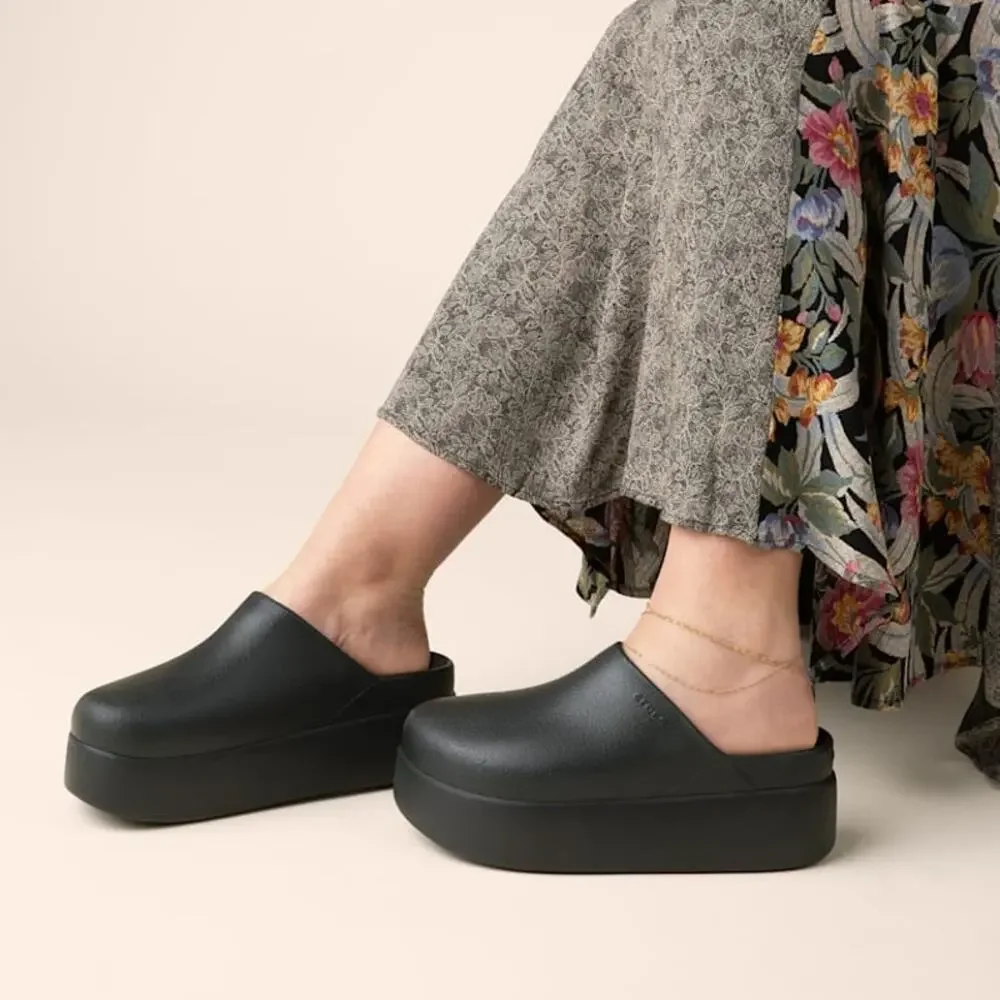 Crocs Dylan Platform Clog Slip On Black Mules Shoes Size 10 - Picture 2 of 16
